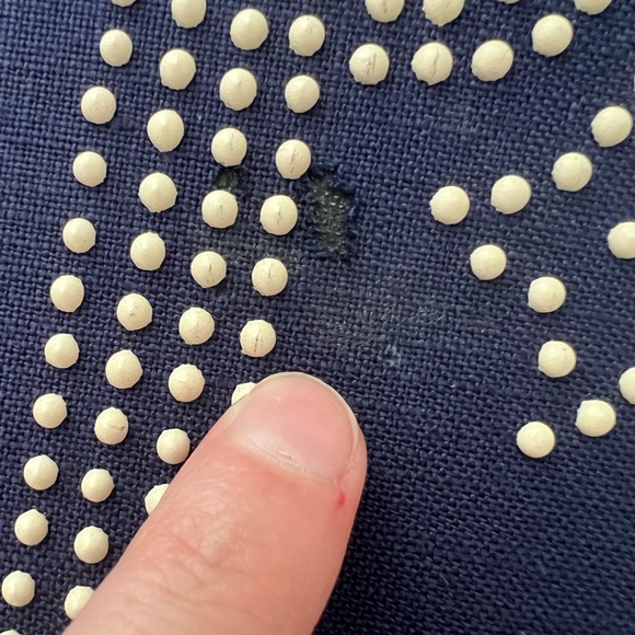 Vintage Handbag 40s 50s Bags by Edwards Blue Top Handle Studded Mexican Purse - Picture 16 of 17